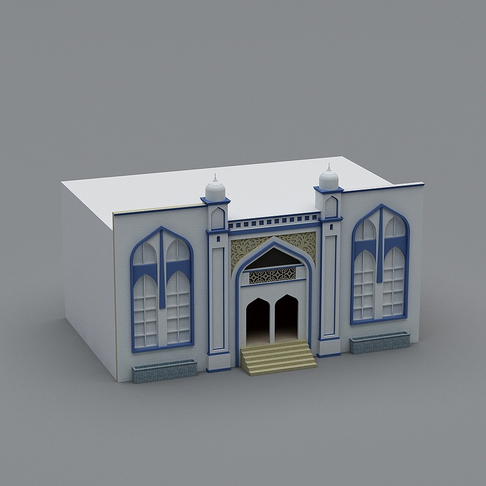 Elegant Low-Polygon Historical Building 3D model