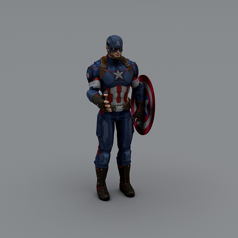 Captain America 3D Model