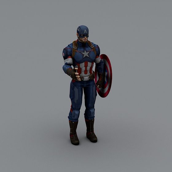 Captain America 3D Model