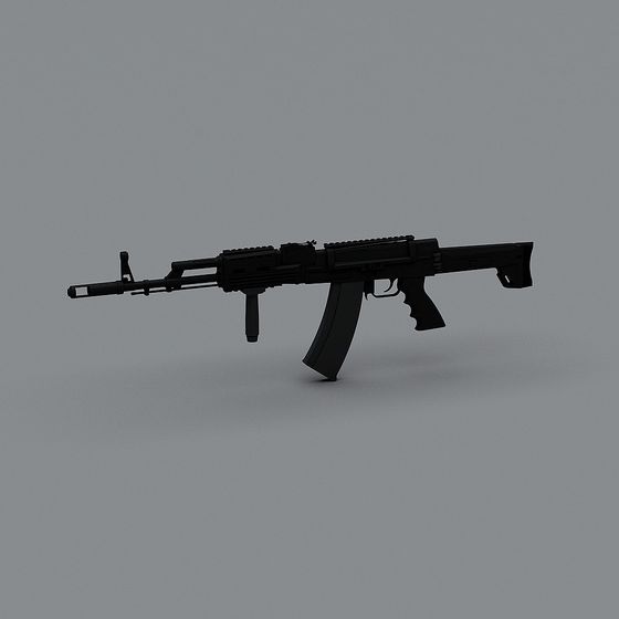 Detailed Low-Poly AK-47 3D model