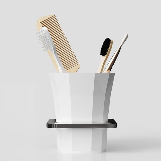 Minimalist Bathroom Storage Box Set 3D model