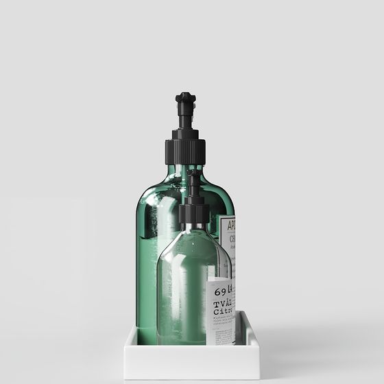 Elegant Soap Dispenser Bottle Set 3D model
