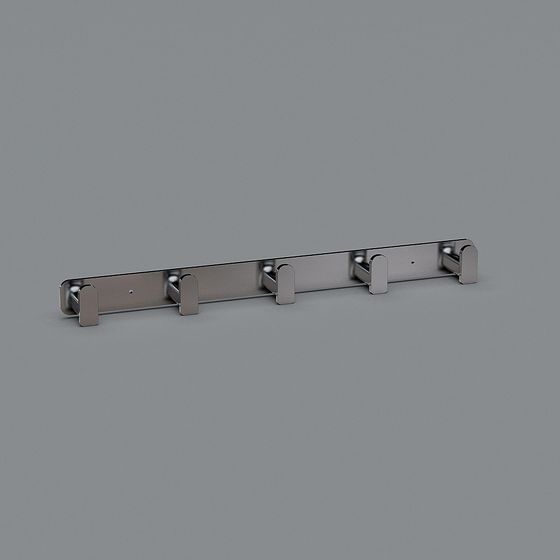 Sleek Metal Hook 3D model for Modern Interiors