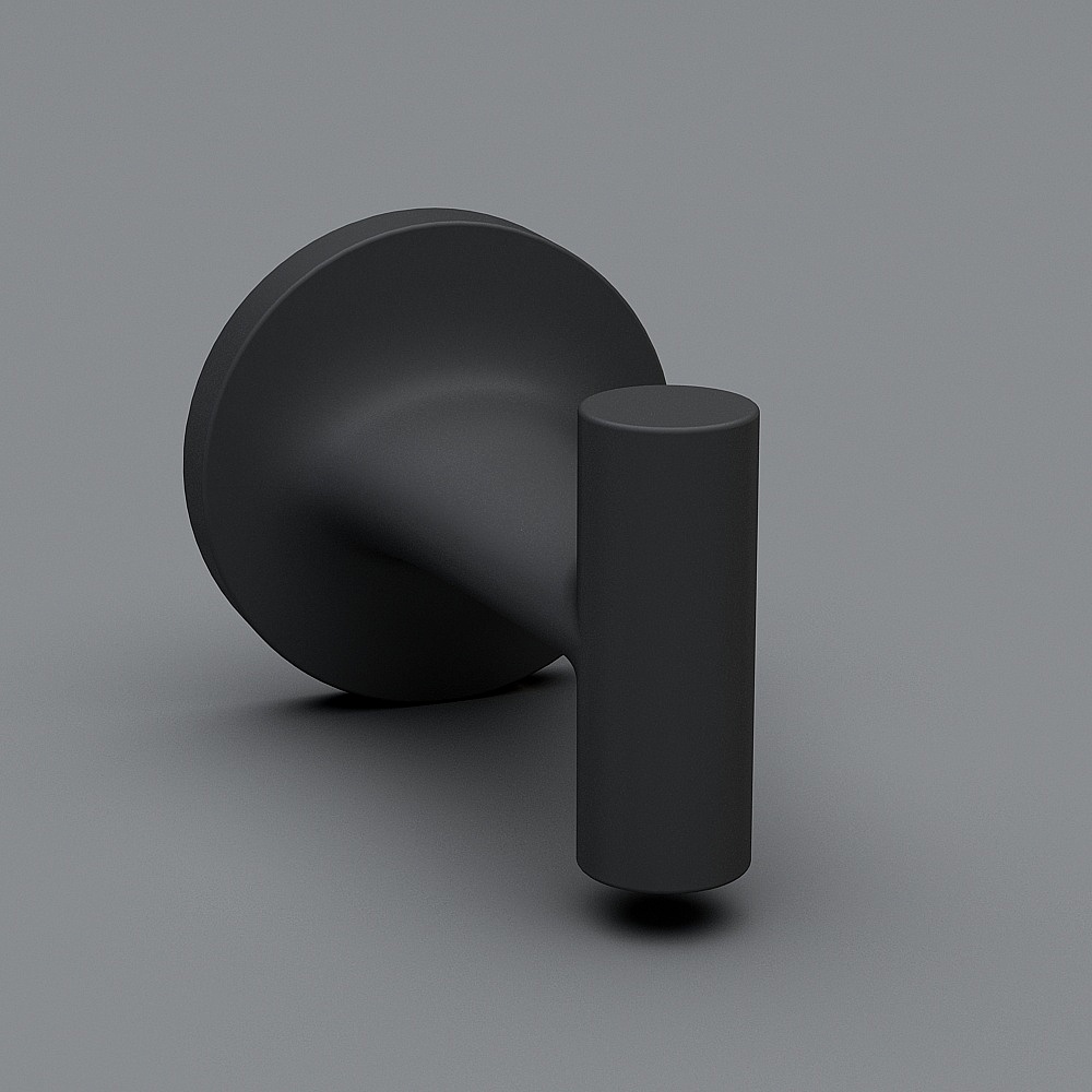 Matte black towel hook Starck T