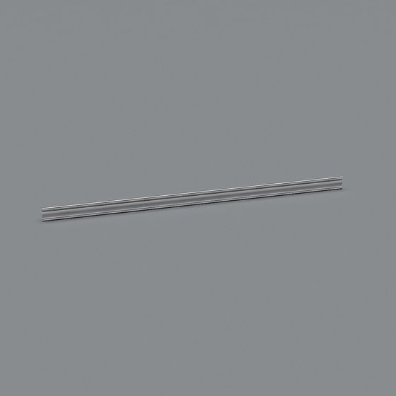 Elegant Silver Chopsticks 3D model