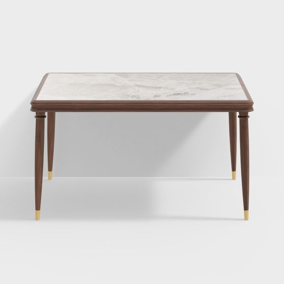 Elegant Marble Dining Table 3D model