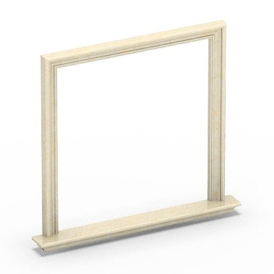 Rectangular Gray Window Cover 3D Model for Modern Homes