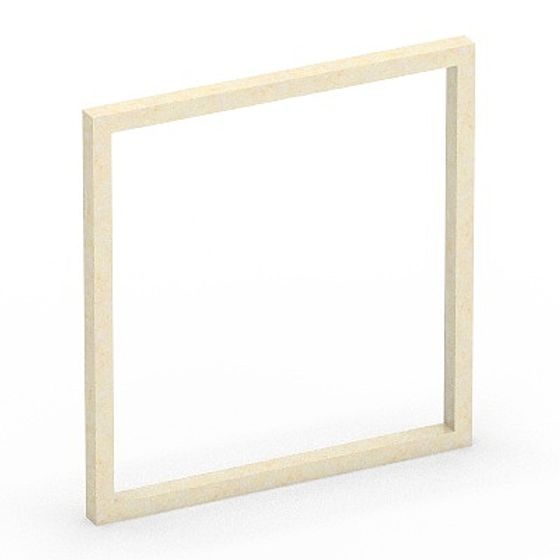Rectangular Window Cover 3D Model in White