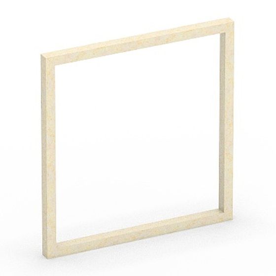 Rectangular Window Cover 3D Model in White