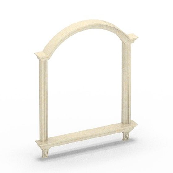 Curved Window Cover 3D Model in Brown (10)