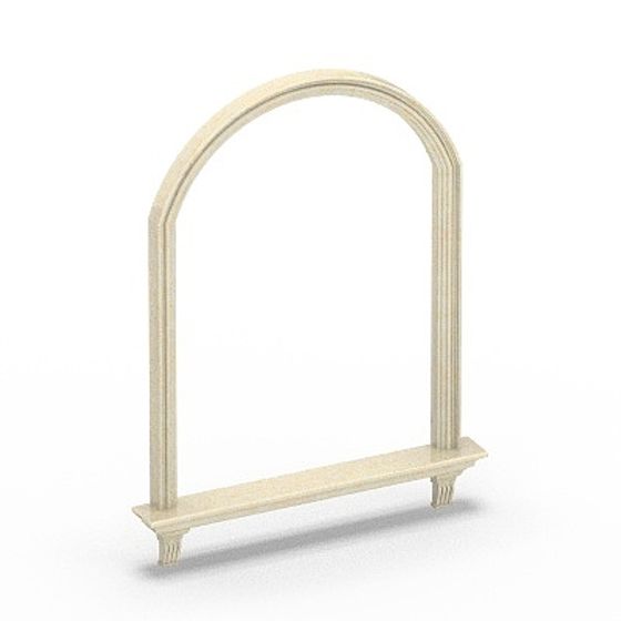 White Curved Window Cover 3D Model