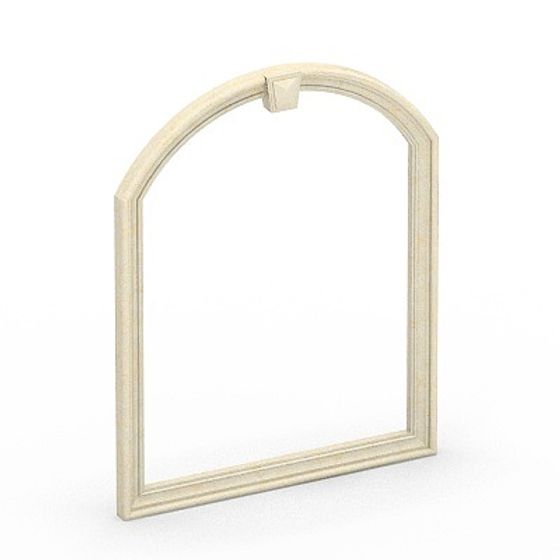 Curved Window Cover 3D Model for Stylish Interiors