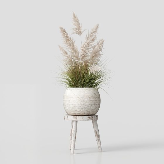Country Weave Flower Pot 3D model for Creative Designs