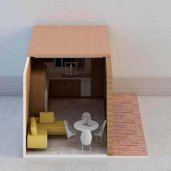 Compact Cozy Retreat 3D model