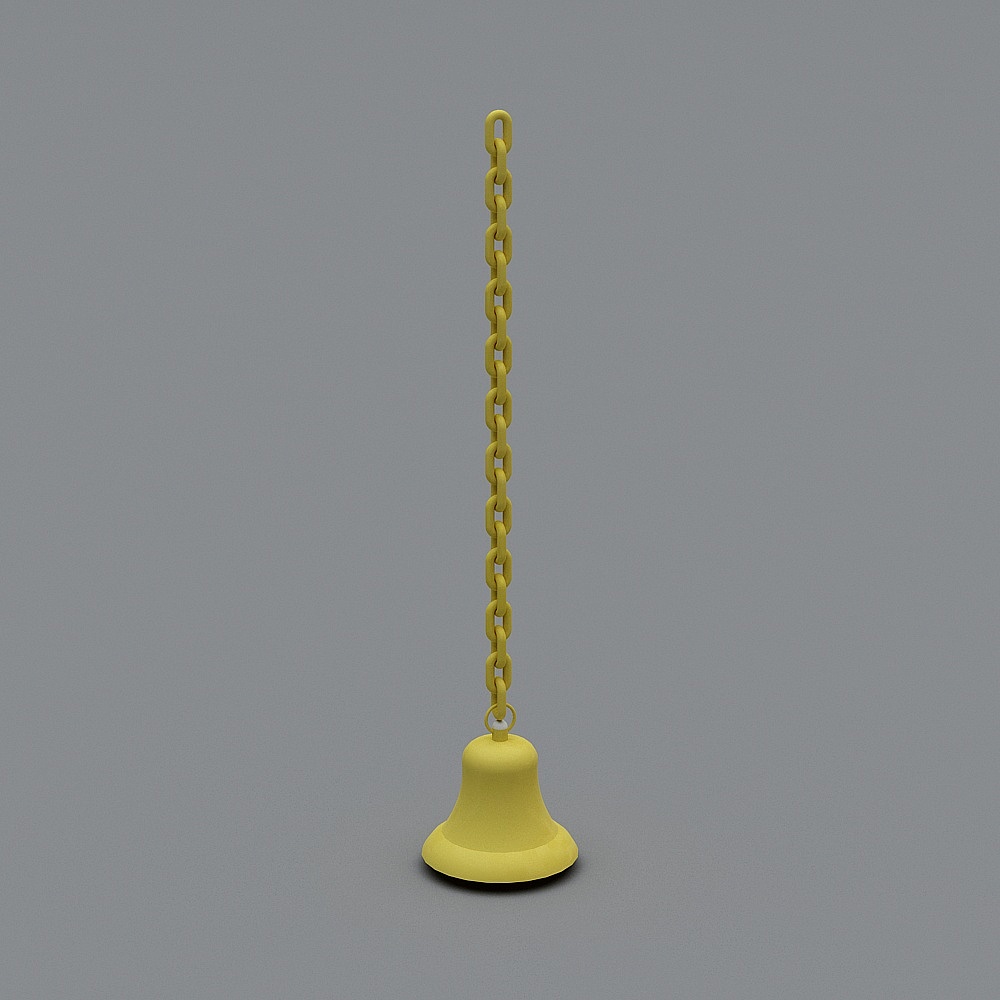 Bells Chain 3D Model with Retro and Modern Design