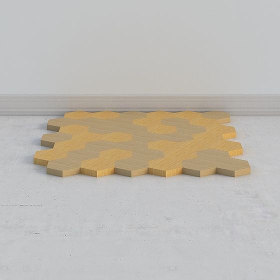 Honeycomb Floor 3D Model - Unique Geometric Design