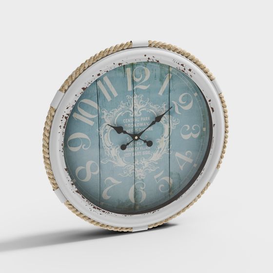 Rustic Wall Clock 3D model
