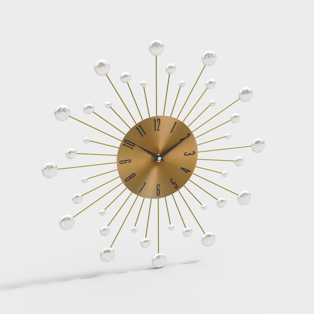 Charming Low-Poly Clock 3D model