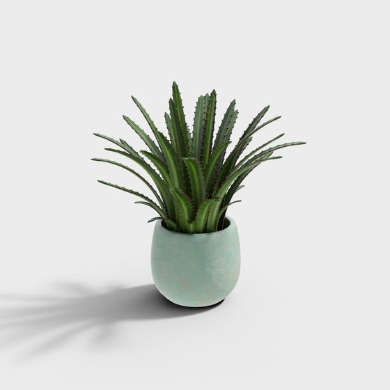 Desert Oasis Low Polygon Plant Pot 3D model