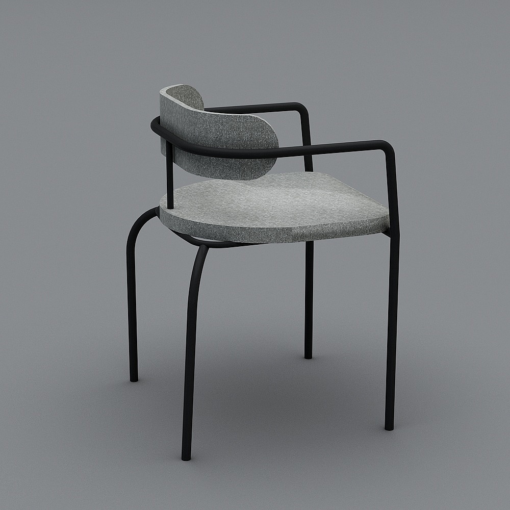 Elegant Minimalist Chair 3D model for Modern Interiors