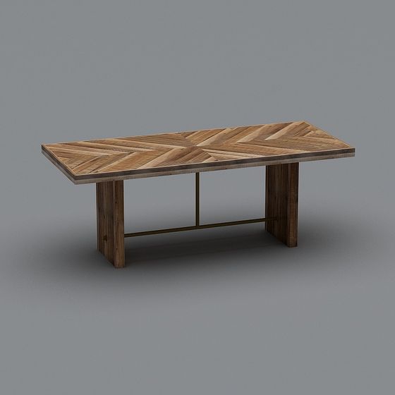 Stylish 3D Model Dining Table for Modern Interiors