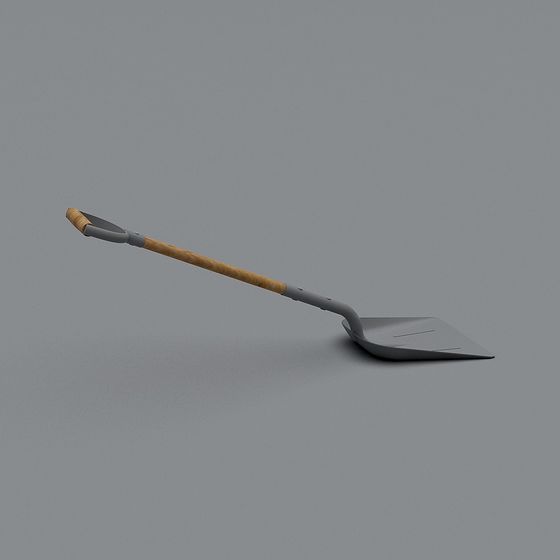 Stylish Low-Poly Shovel 3D model Design