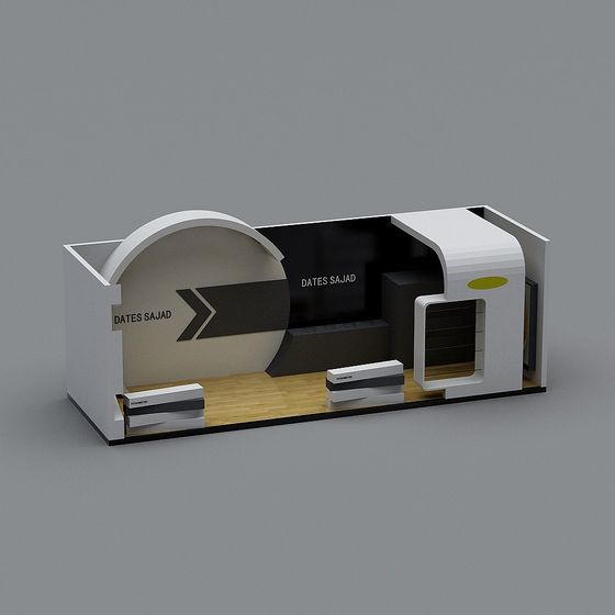 Futuristic Reception Area 3D model for Modern Environments