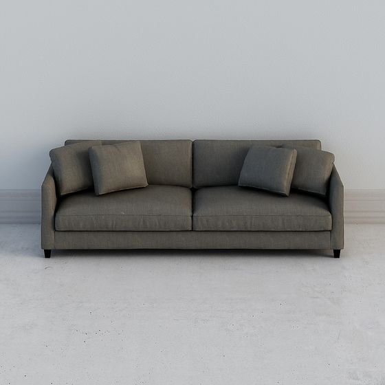 Modern Minimalist Low-Polygon Sofa 3D model