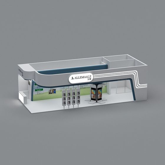 Futuristic Exhibition Hall 3D model for Modern Design