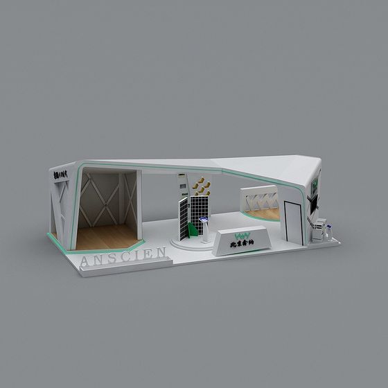 Modern Minimalist 3D Model with Low Poly Design