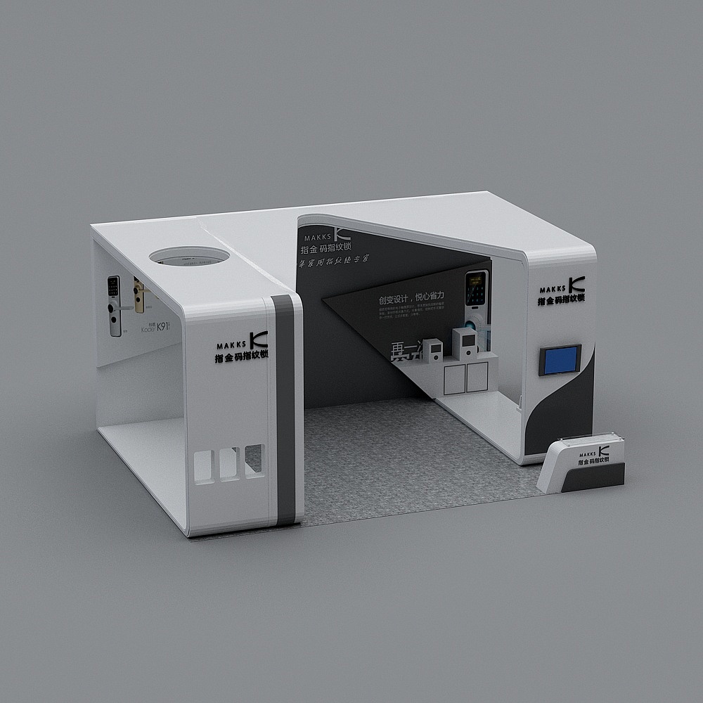 Smart Access Control Display Stand 3D model