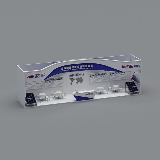 Modern Low-Polygon Exhibition Stand 3D model