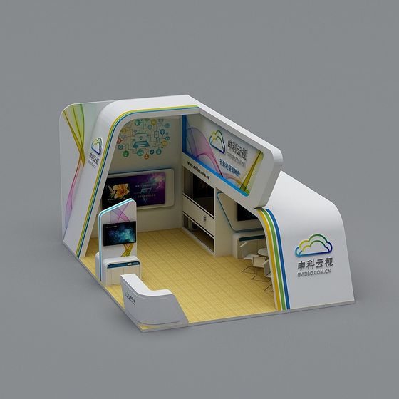 Modern Exhibition Booth Design 3D model