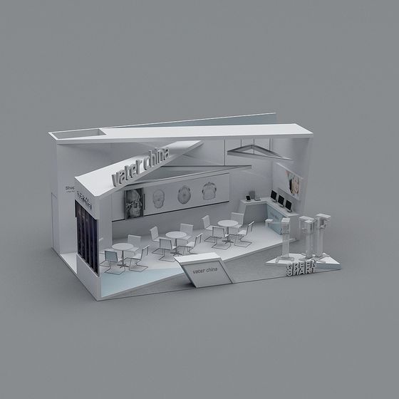 Futuristic Exhibition Hall 3D model