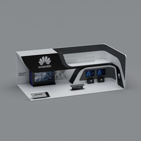 Huawei Exhibition Booth 3D model for Creative Projects
