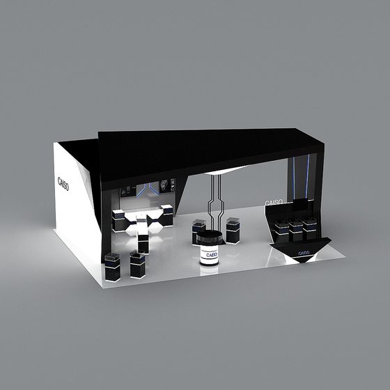 Futuristic Exhibition Hall 3D model for Innovative Spaces