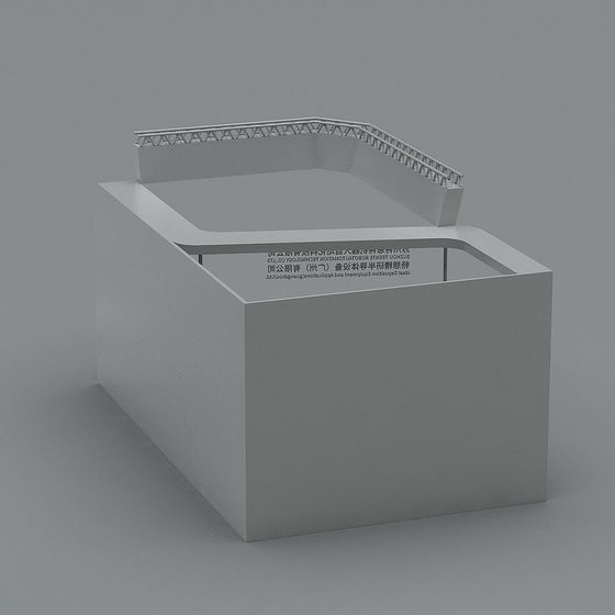 Futuristic Low-Polygon Building 3D model