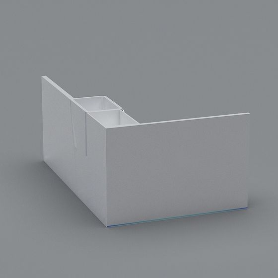 L-Shaped Reception Desk 3D model for Creative Projects