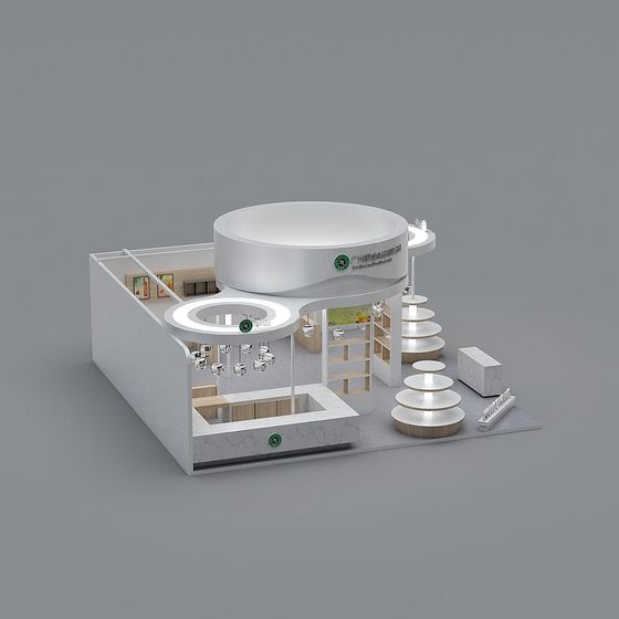 Futuristic Exhibition Hall 3D model