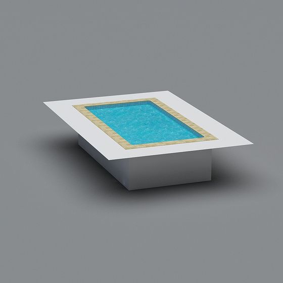 Sleek Low-Poly Pool 3D model for Modern Environments