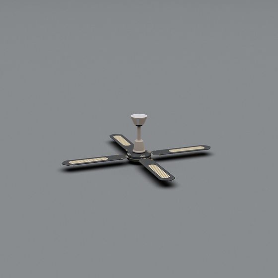 Stylish Minimalist Ceiling Fan 3D model
