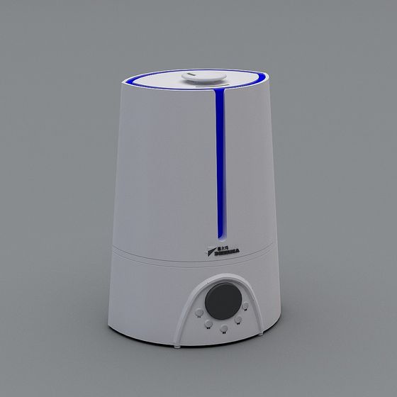 Modern Humidifier 3D Model in Blue and Black