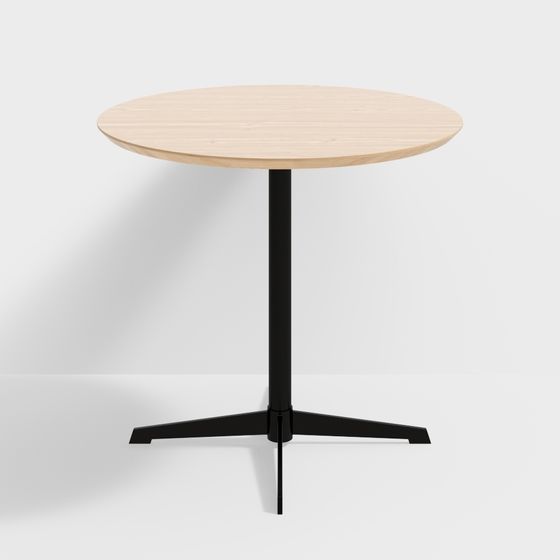 Modern Low-Polygon Round Table 3D model