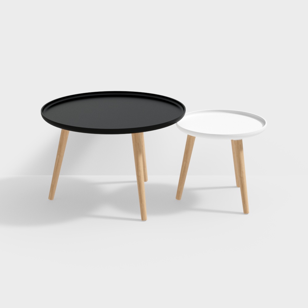 Scandinavian Side Tables 3D model