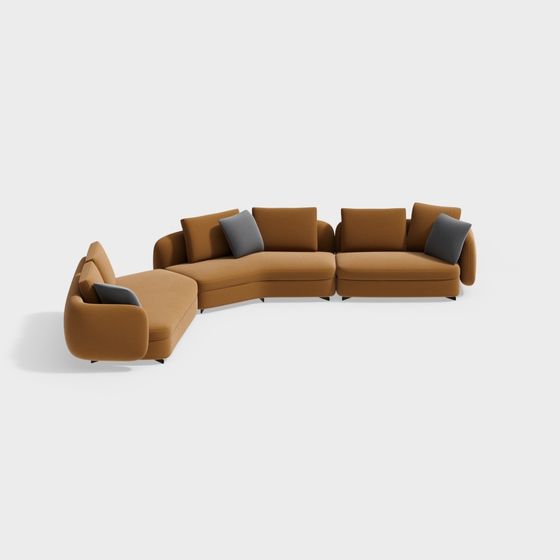 Modern Seats & Sofas,Sectional Sofas,orange