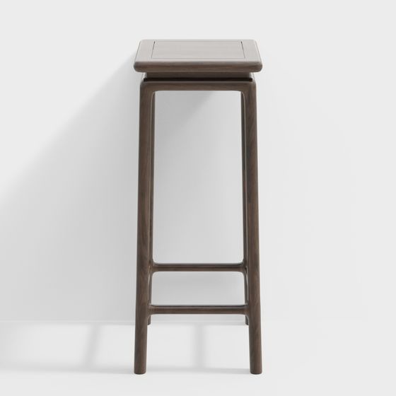 Urban Wooden Stool 3D model