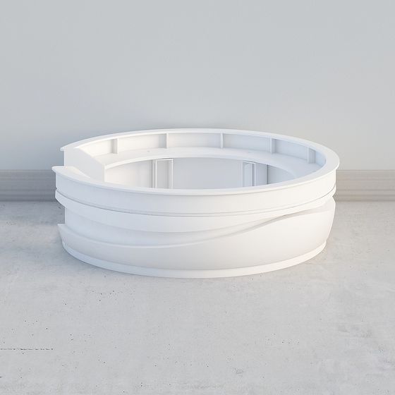 Elegant Futuristic White 3D Model