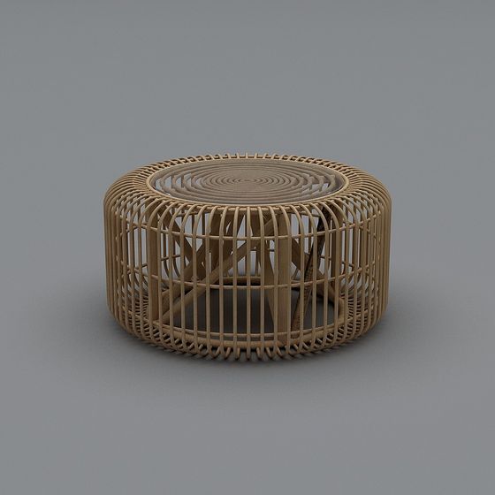 Rattan Round Table 3D model