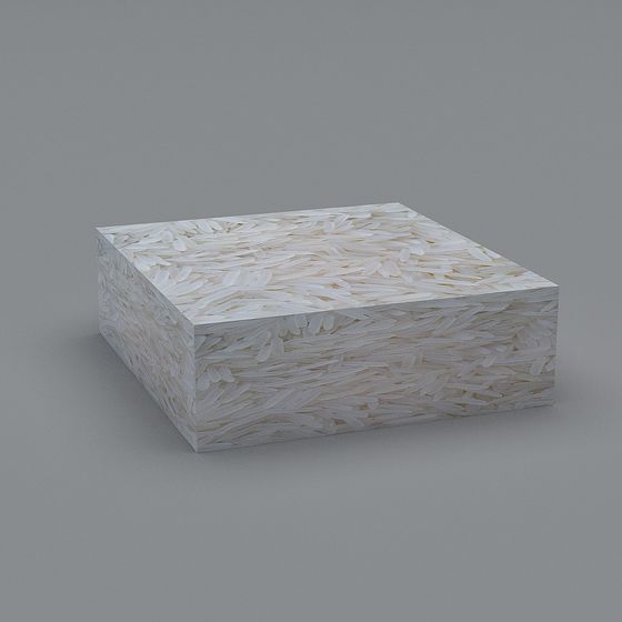 Realistic Low-Poly Rice Box 3D model
