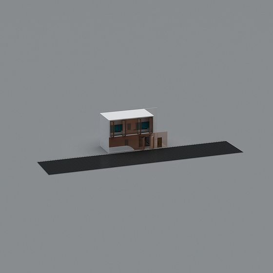 Urban Retreat Low-Poly Residential 3D Model